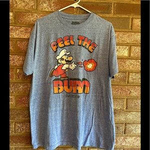 Vintage SuperMario Feel the Burn tee shirt